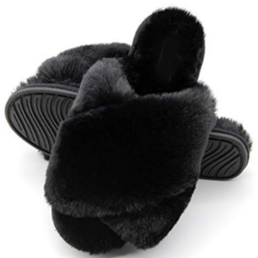 Fluffy Faux Fur Slippers